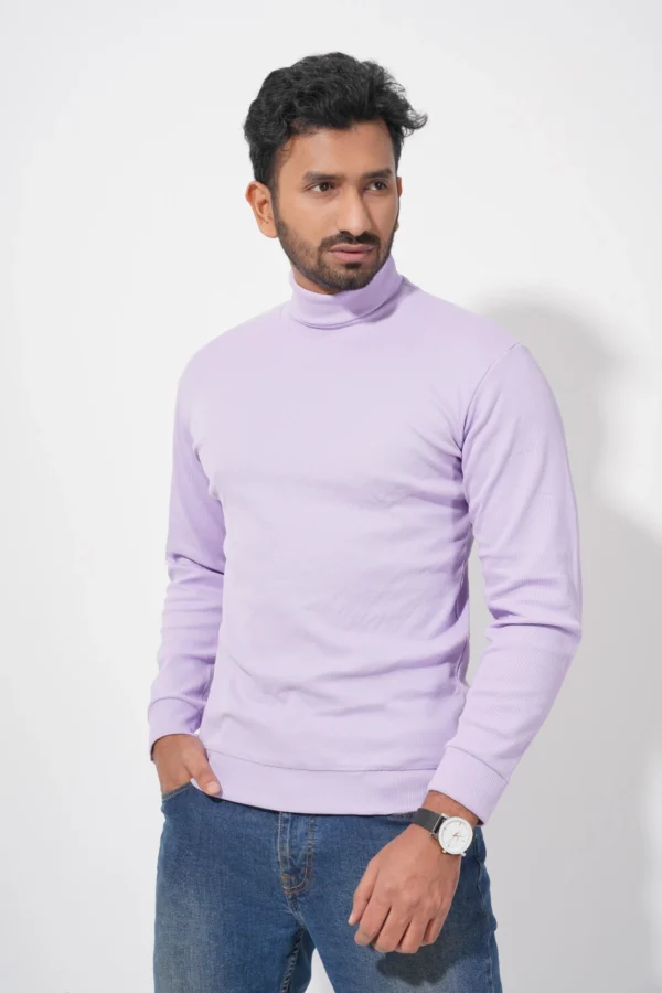 High Neck Sweater (Light Purple)