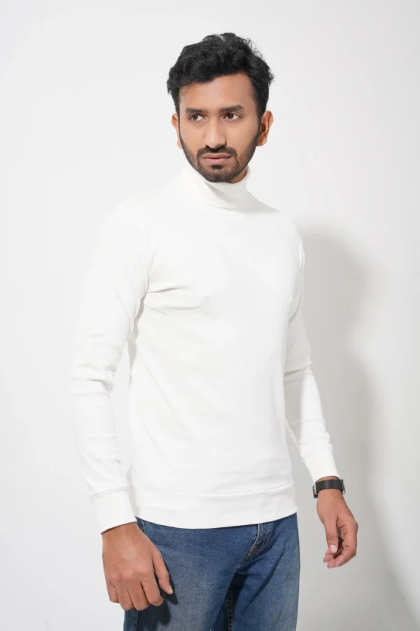 High Neck Sweater (Off White) - Image 2